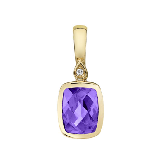 Amethyst and Diamond Necklace