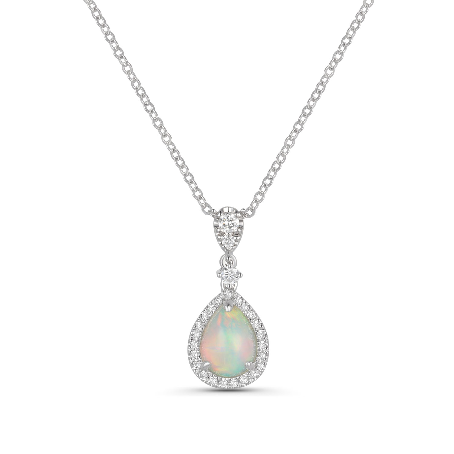 Opal and Diamond Necklace