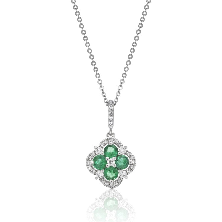 Emerald and Diamond Necklace
