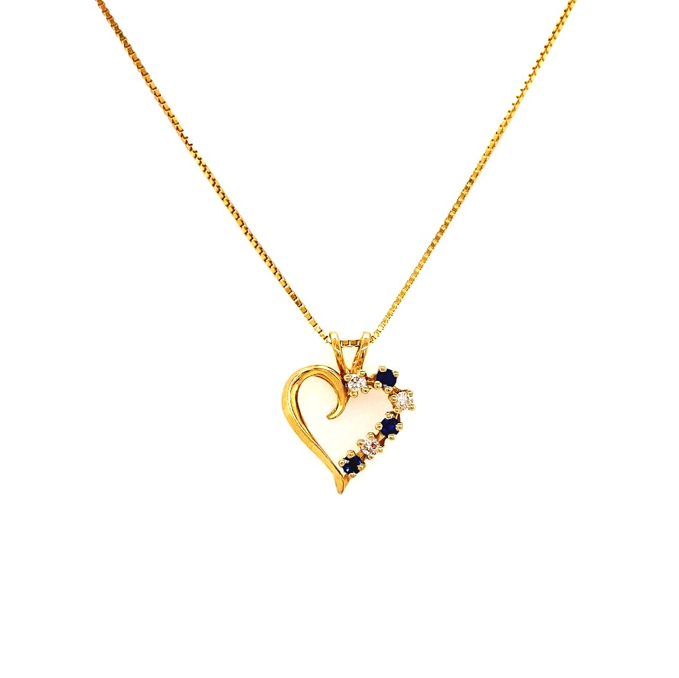Sapphirea and Diamond Necklace