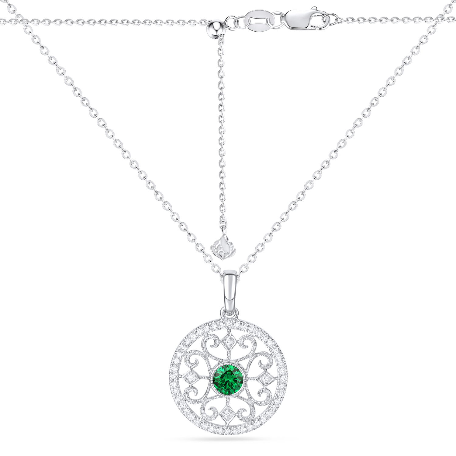 Emerald & Diamond Necklace