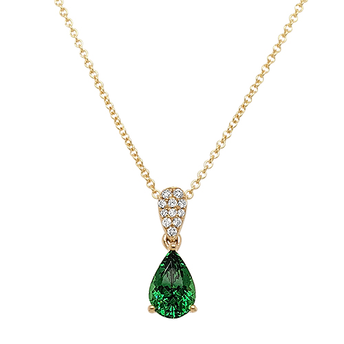 Tsavorite and Diamond Necklace