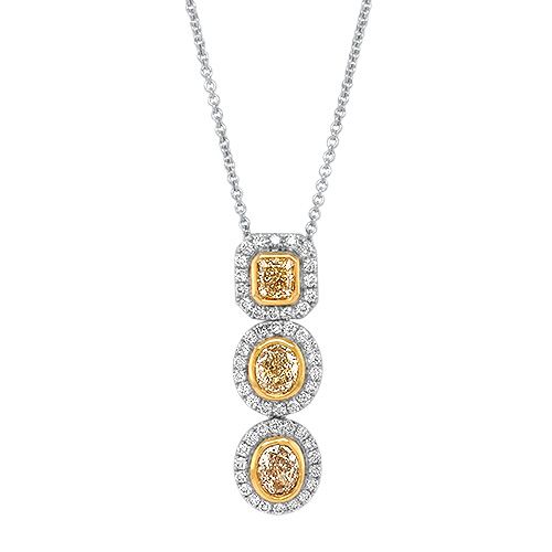 Fancy Yellow Diamond Necklace