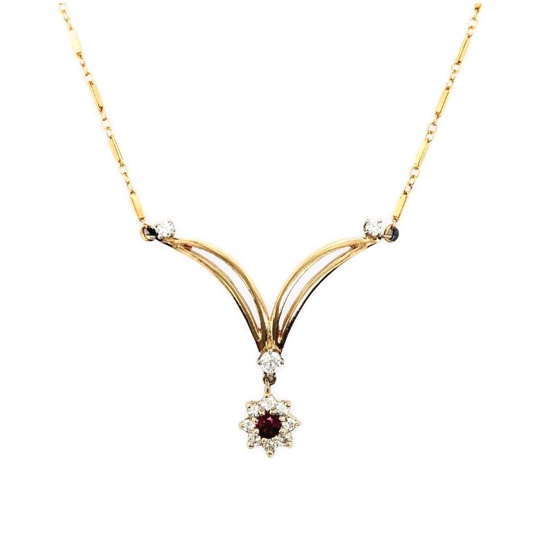 Ruby and Diamond Necklace