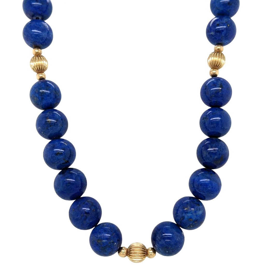 Lapis Bead Necklace