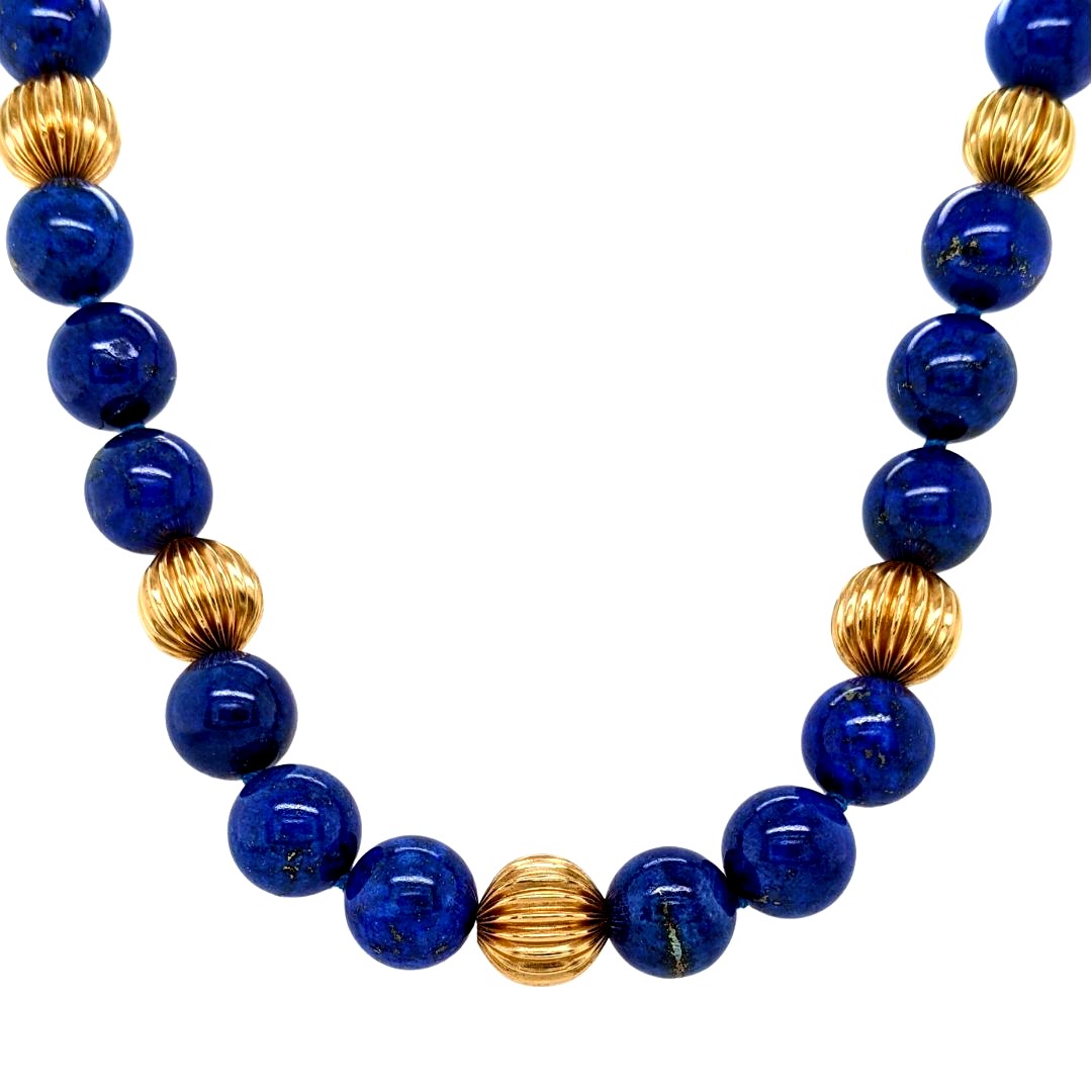 Lapis Bead Necklace