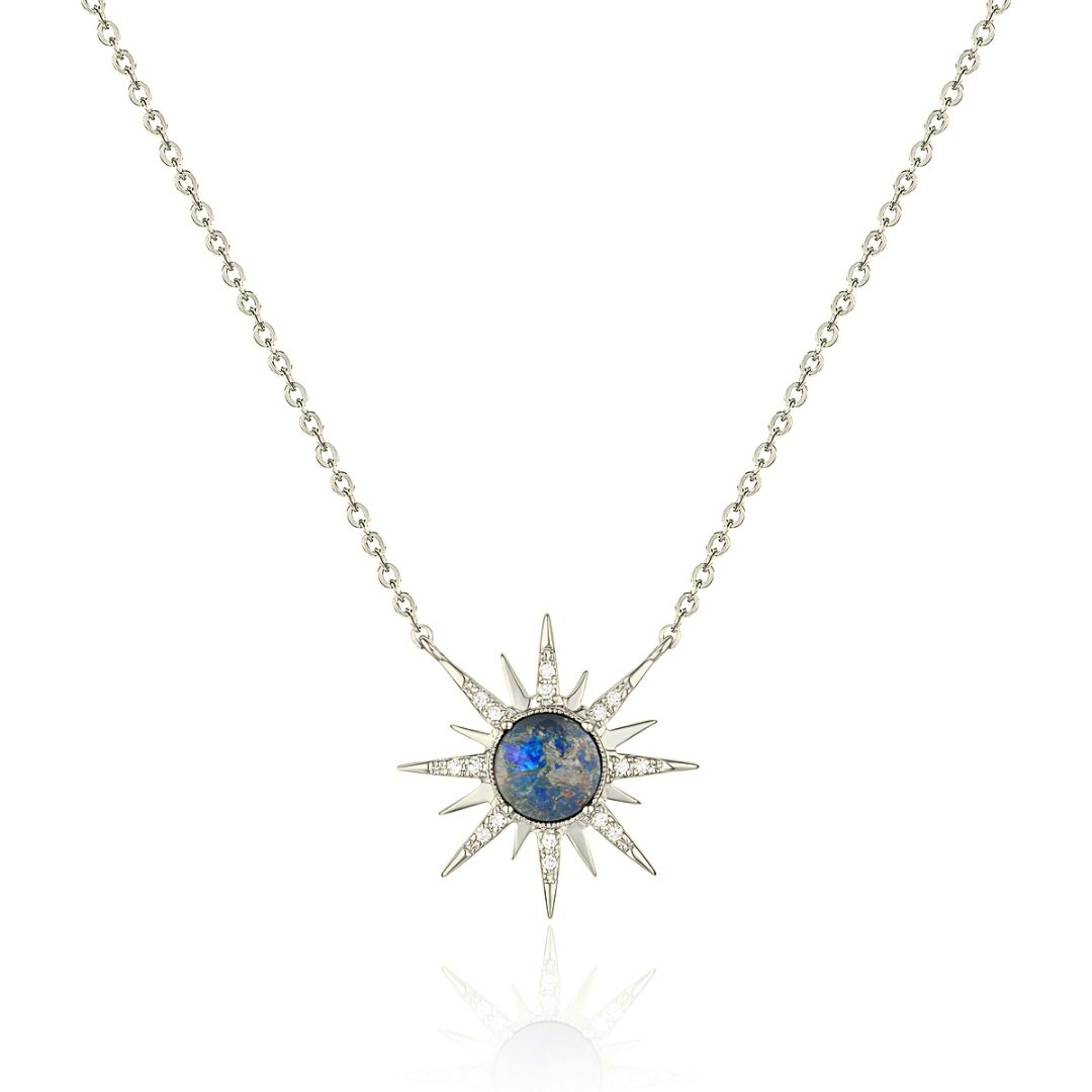 Opal Sun Necklace