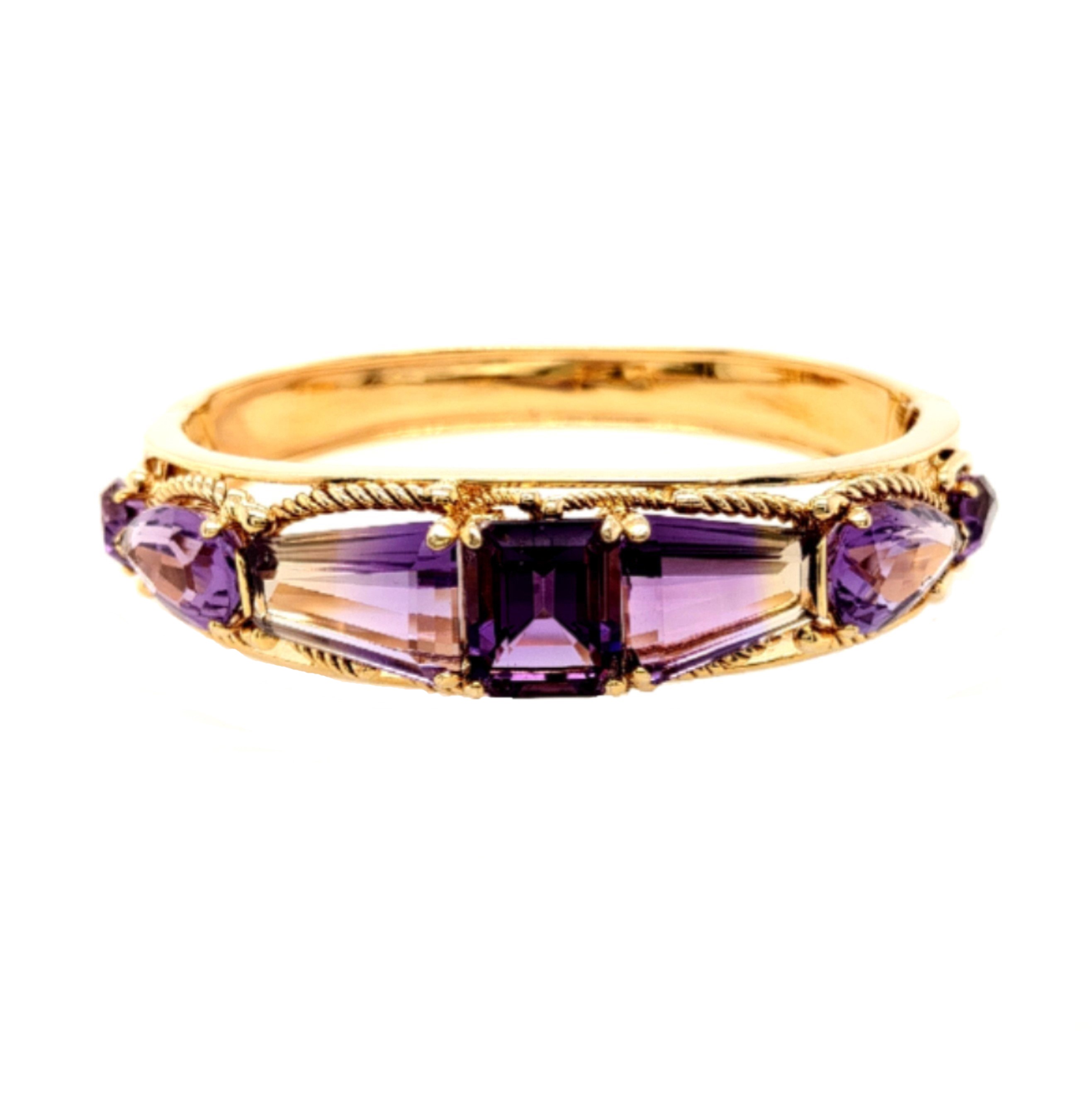 Ametrine and Amethyst Bangle