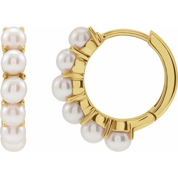 Pearl Hoop Earrings