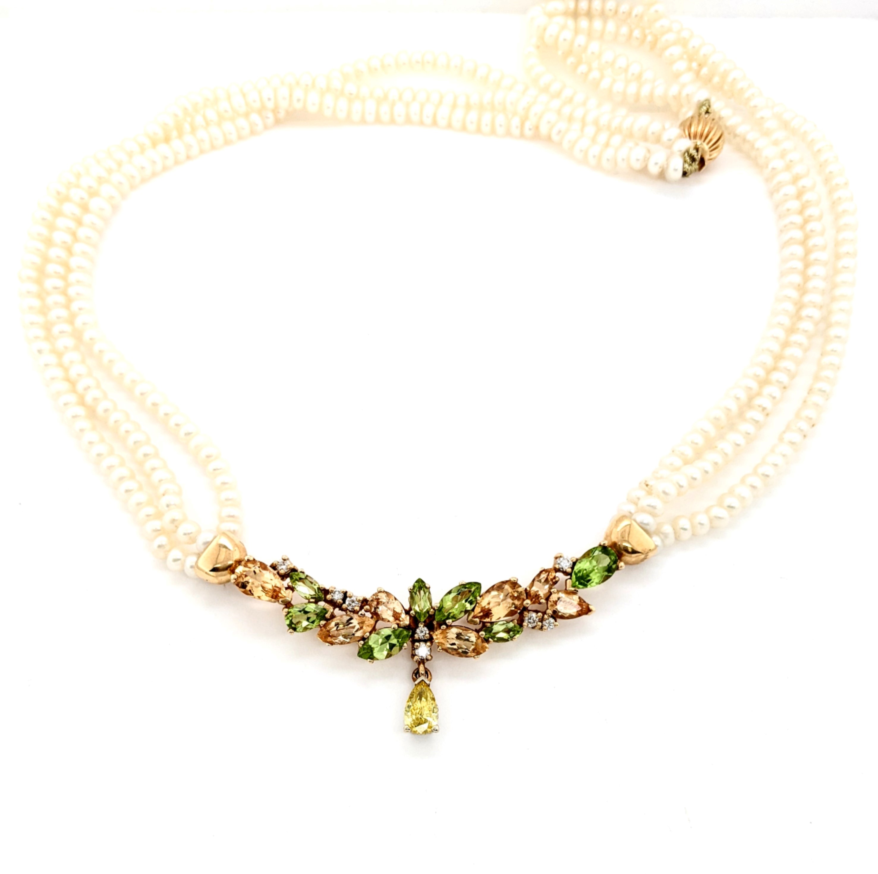 Pearl Multi-Stone Necklace