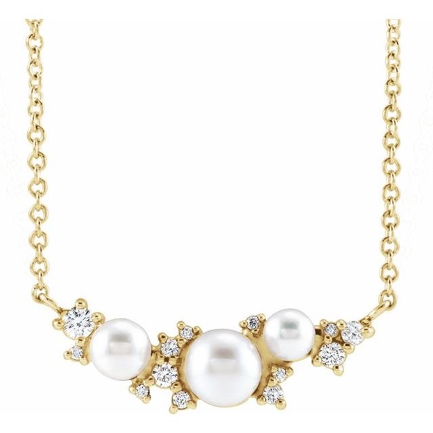 Pearl and Diamond Necklace