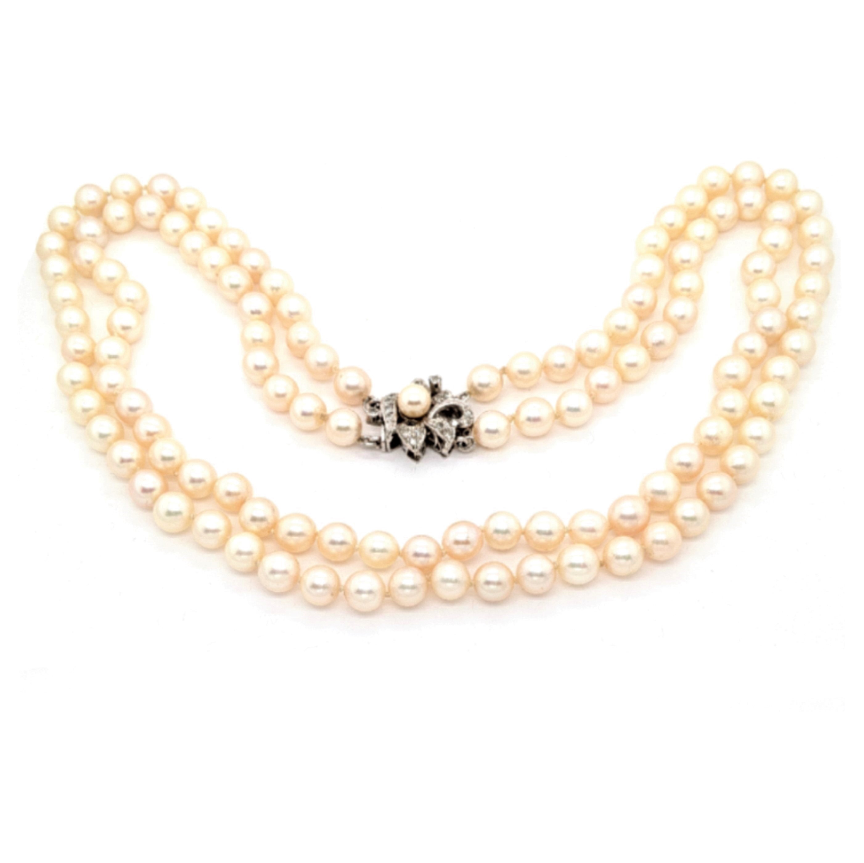 Doublle Strand Pearl Necklace