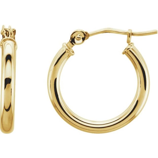 Gold 13mm Hoop Earrings