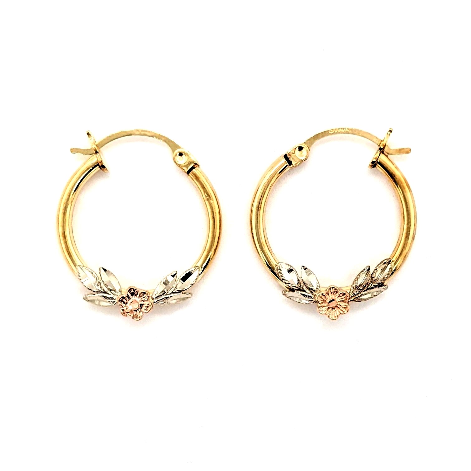 Floral Hoop Earrings