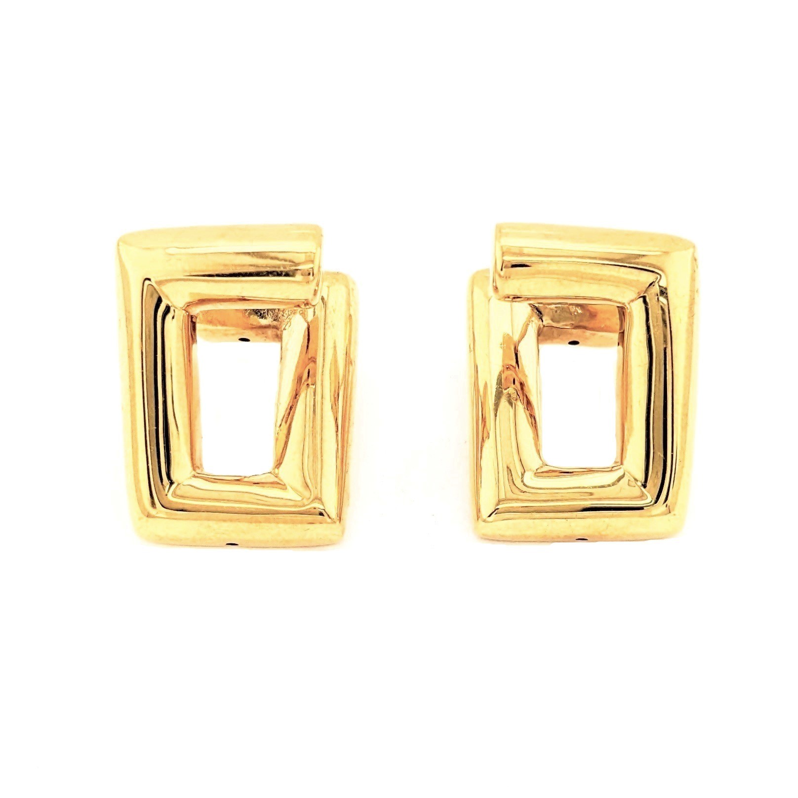 Gold Rectangular Earrings