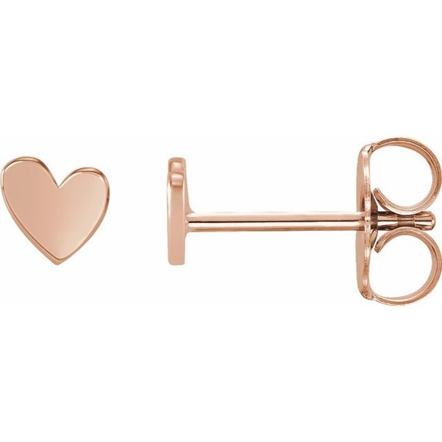 Rose Heart Earrings