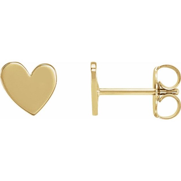 Gold Heart Earrings