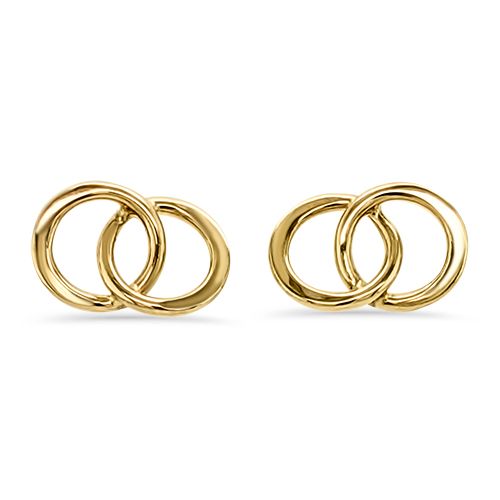 Gold Double Circle Earrings