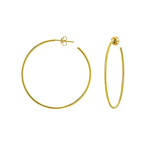 Gold 40mm Hoop Earrings