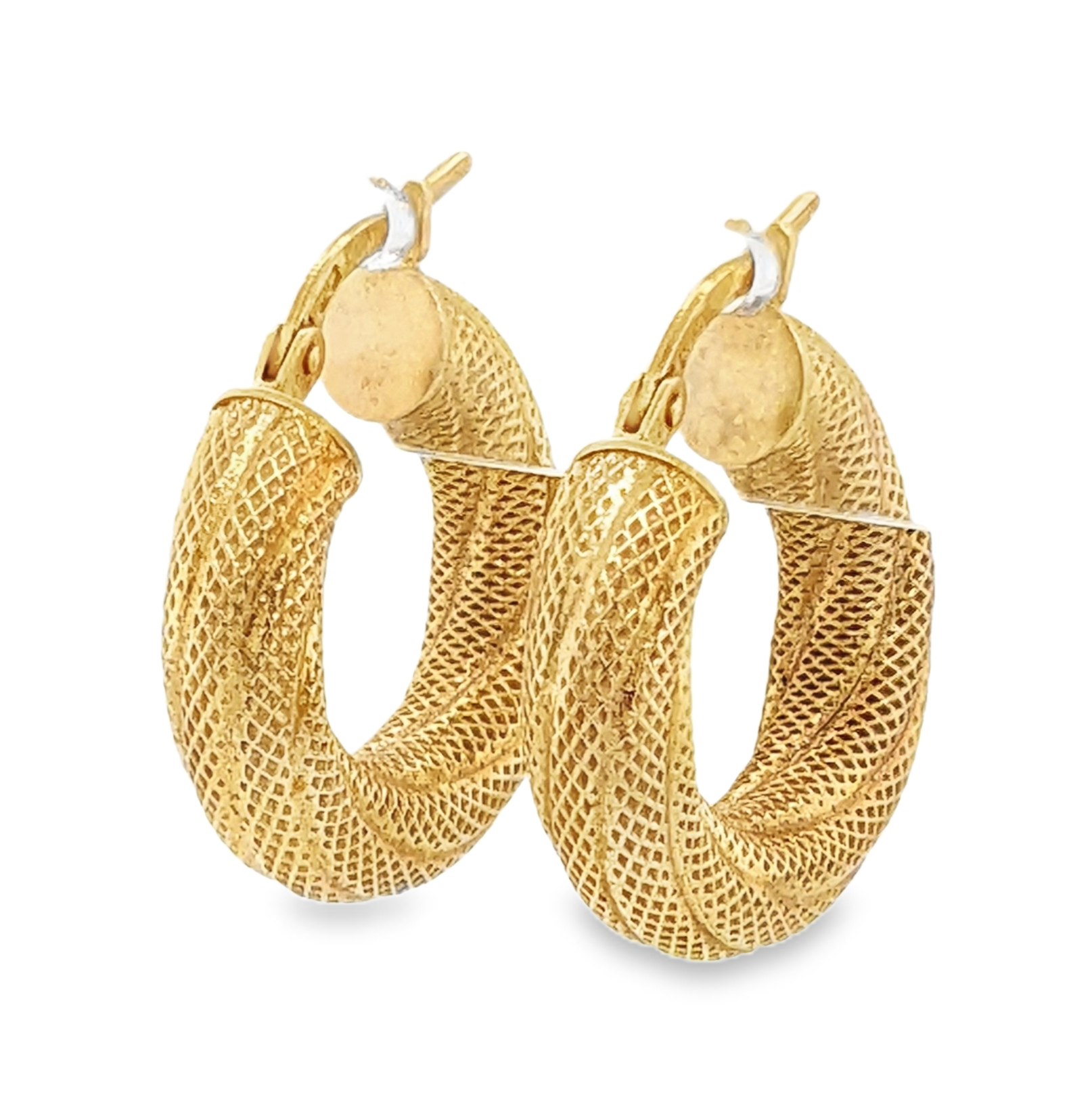 Twisted Textured Hoops