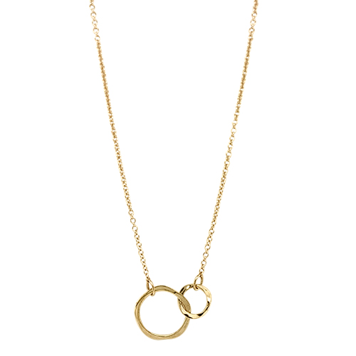 Gold Interlinking Circle Necklace