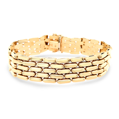 Gold Panther Link Bracelet