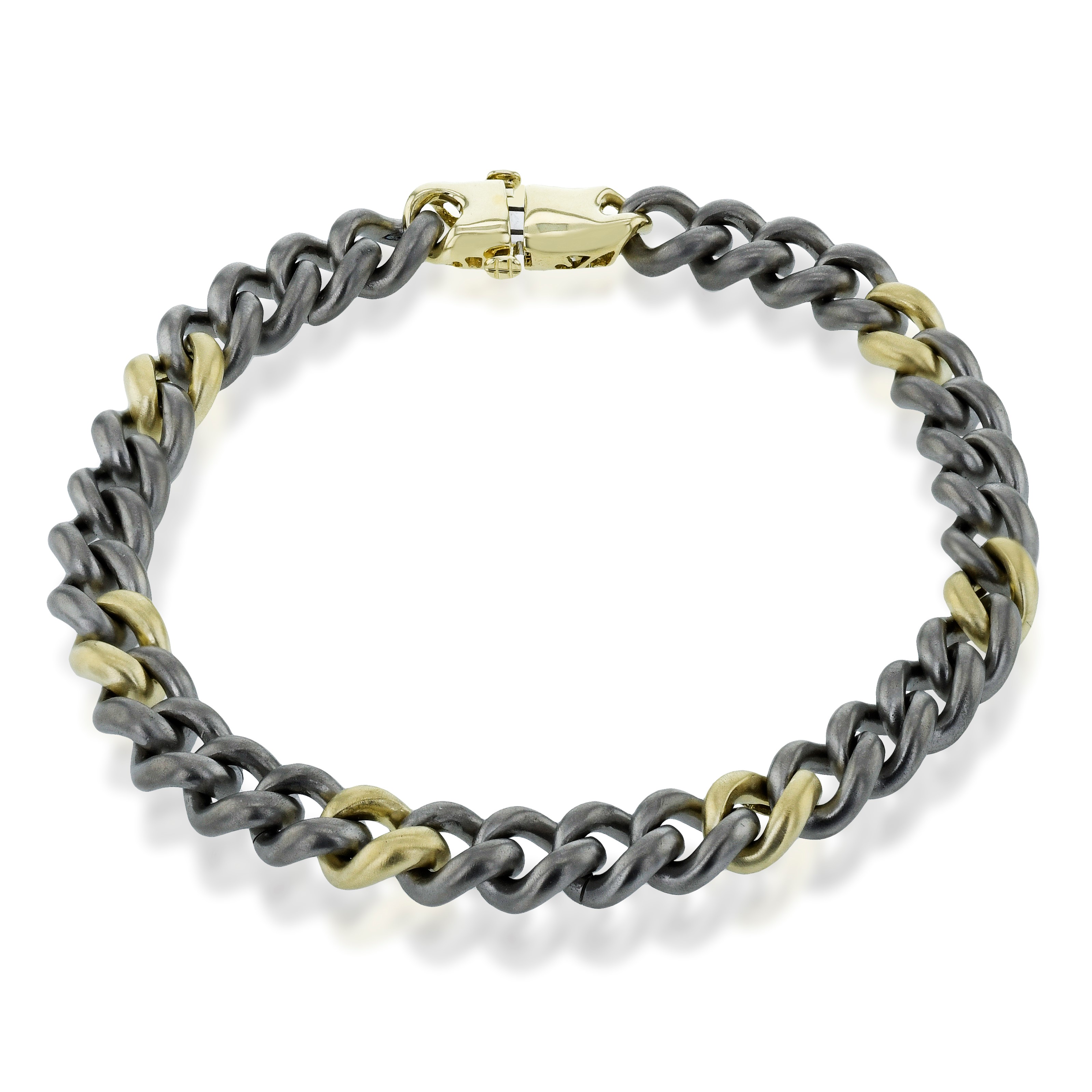 Gold and Titanium Bracelet