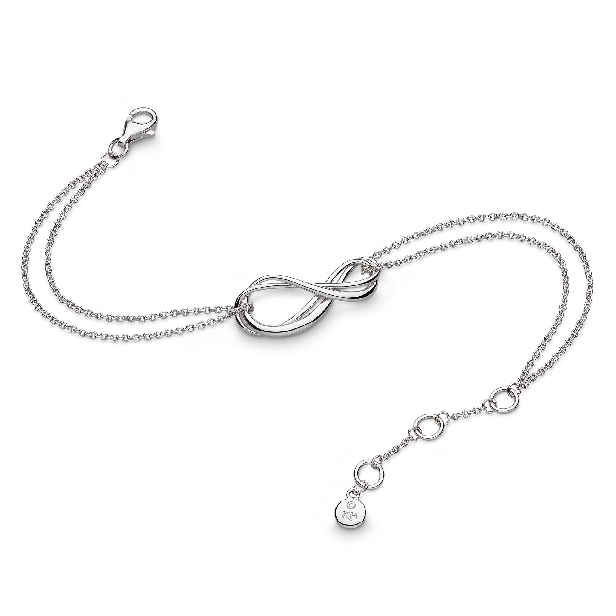 Silver Infinity Double Bracelet