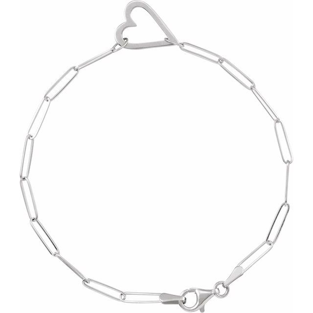 Heart Paperclip Bracelet