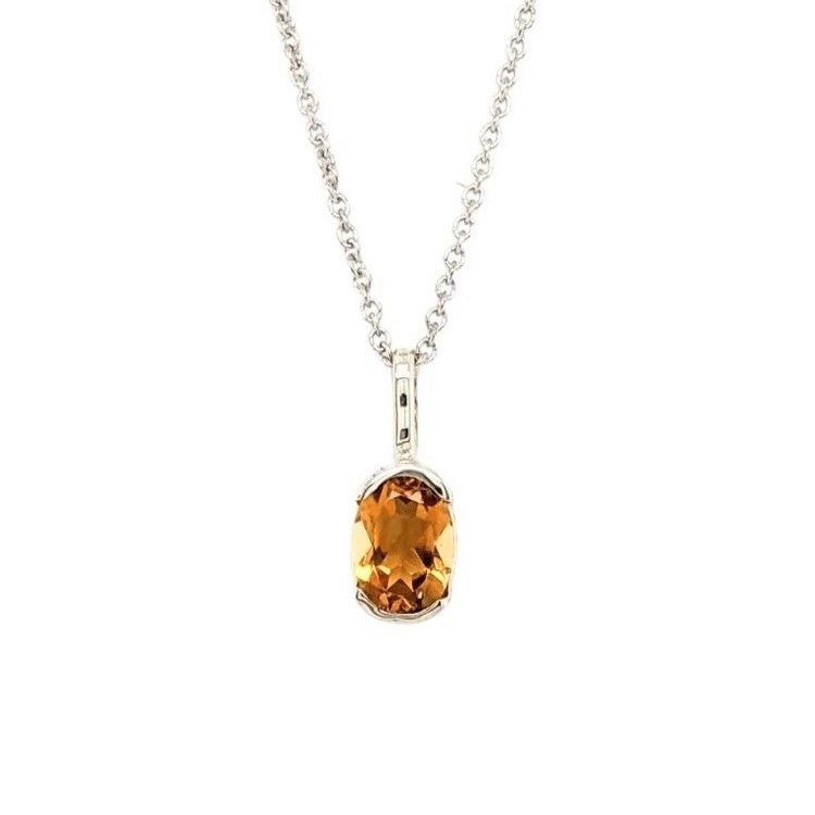 Citrine Silver Necklace