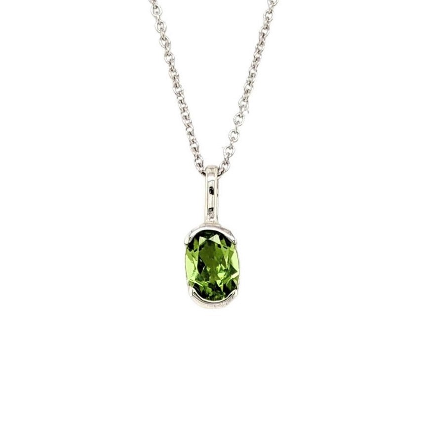 Peridot Silver Necklace