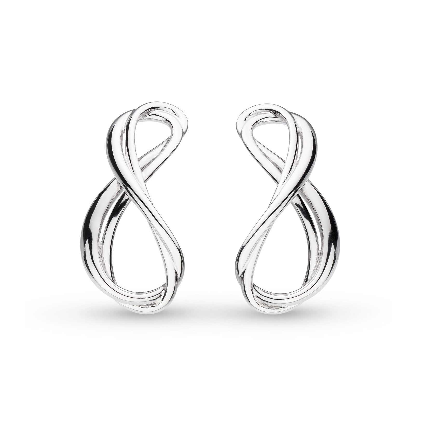 Sterling silver Infinity stud earrings