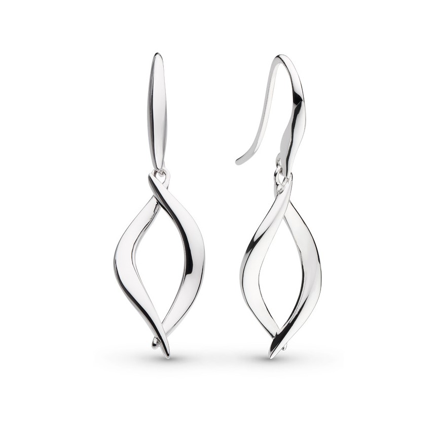 Silver Entwine Twist Earrings