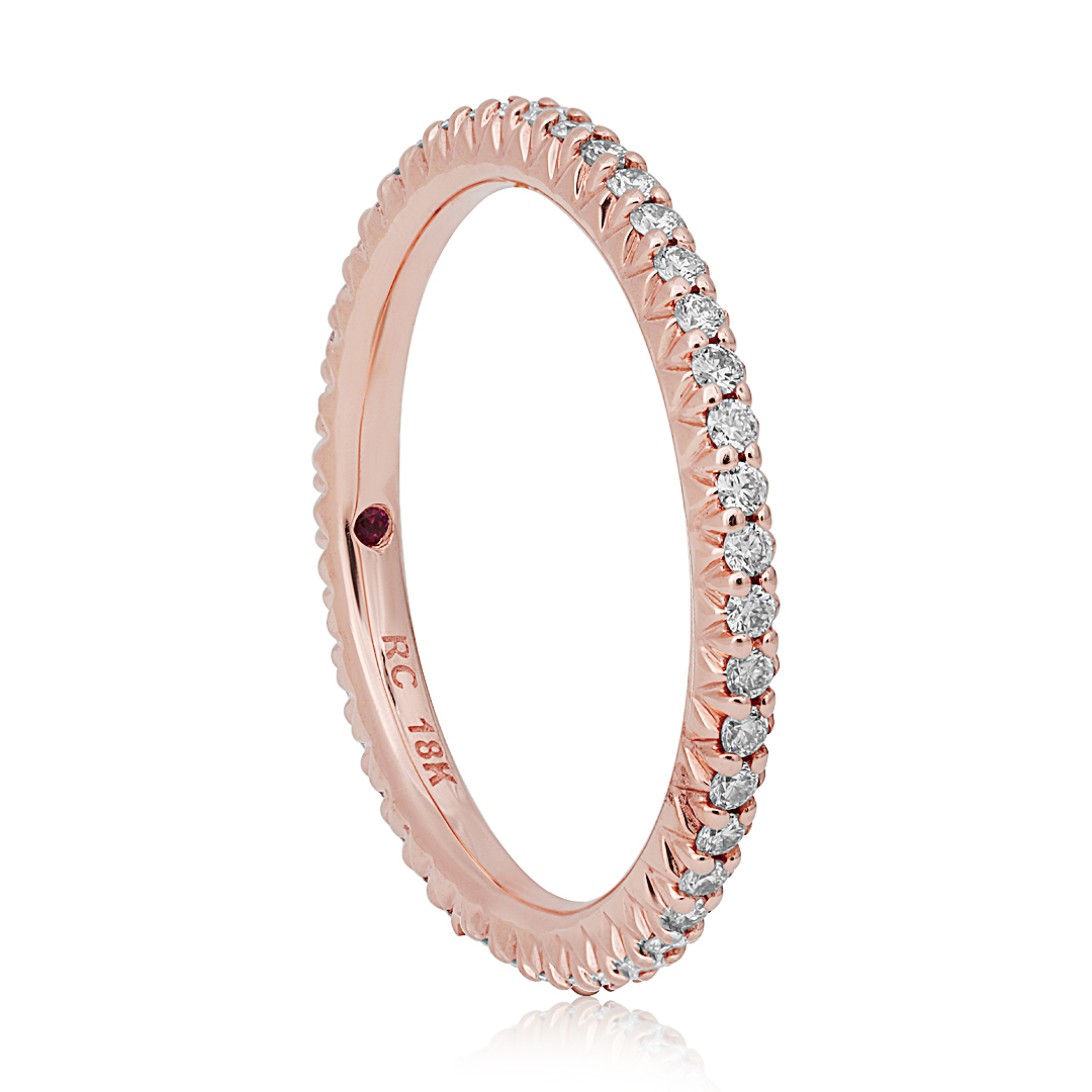 Roberto Coin 18k Rose Gold Round Diamond Eternity