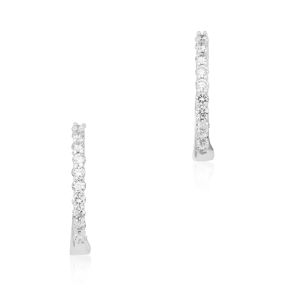 Roberto Coin 18k White Gold Baby Hoop Earrings