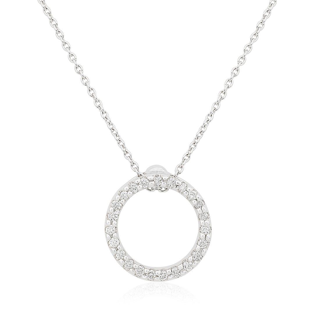 18K White Gold Diamond Necklace