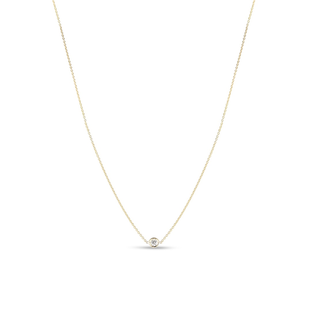 18K Yellow Gold Diamond Necklace