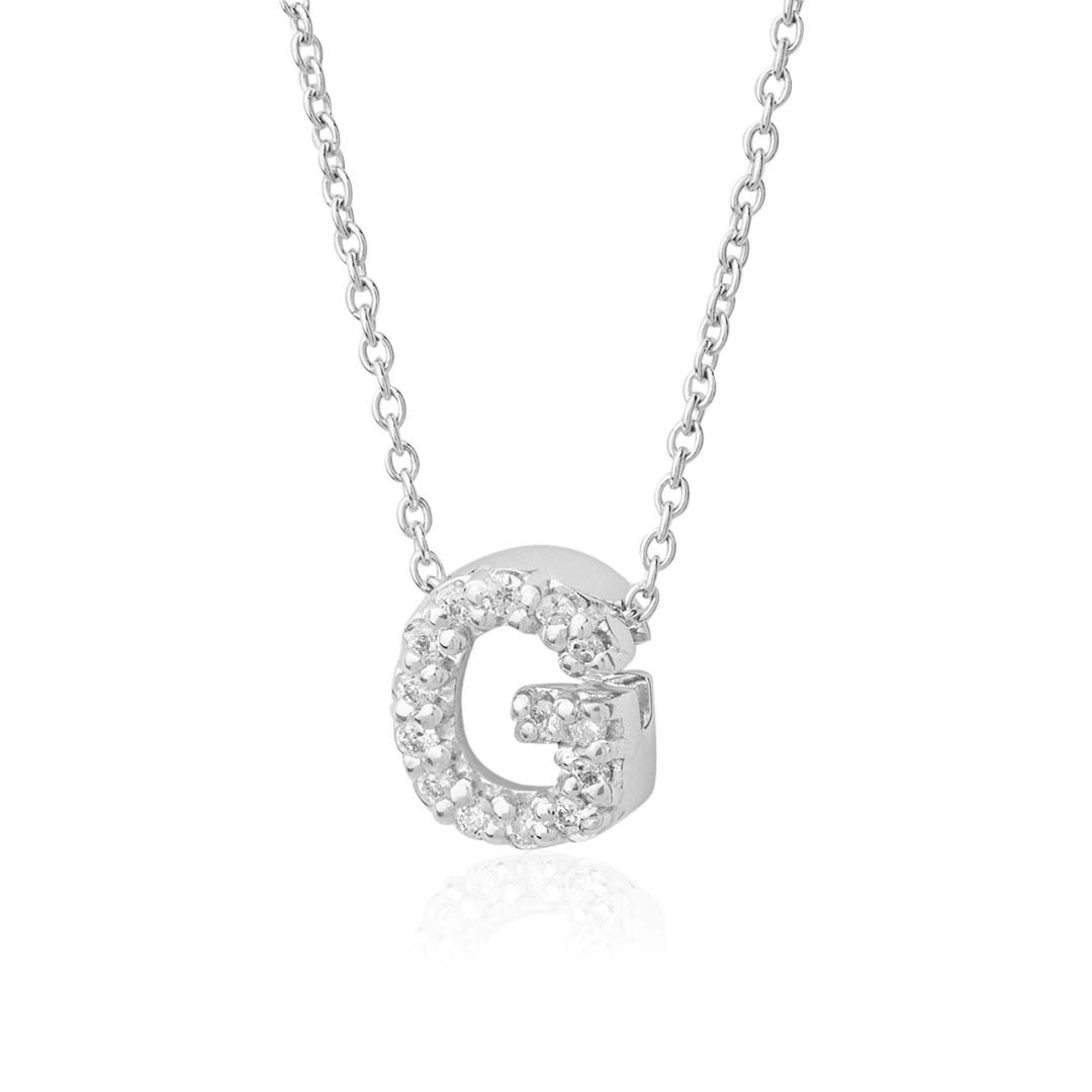 18K White Gold Love Letter Collection Diamond 