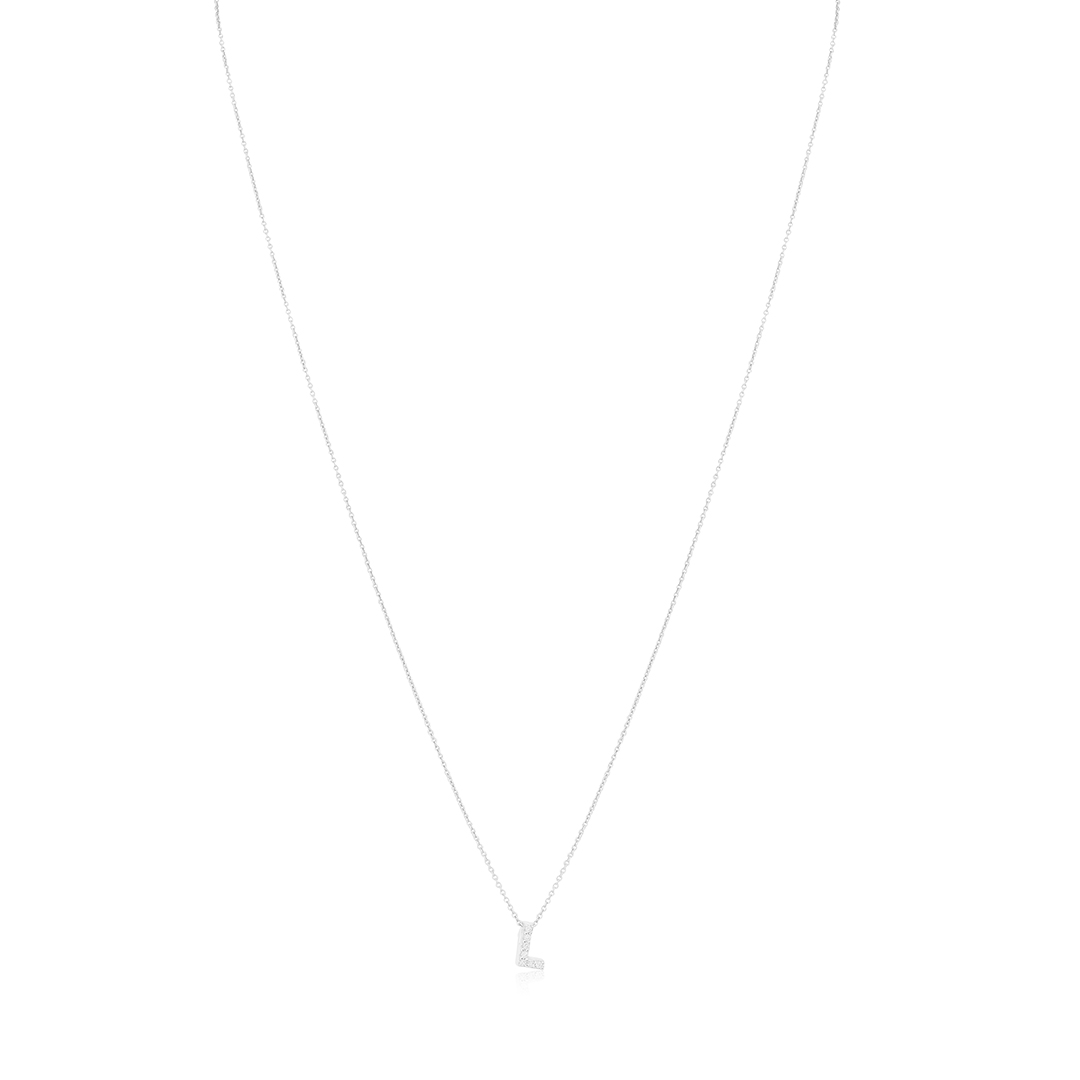 18K White Gold Love Letter Collection Diamond 