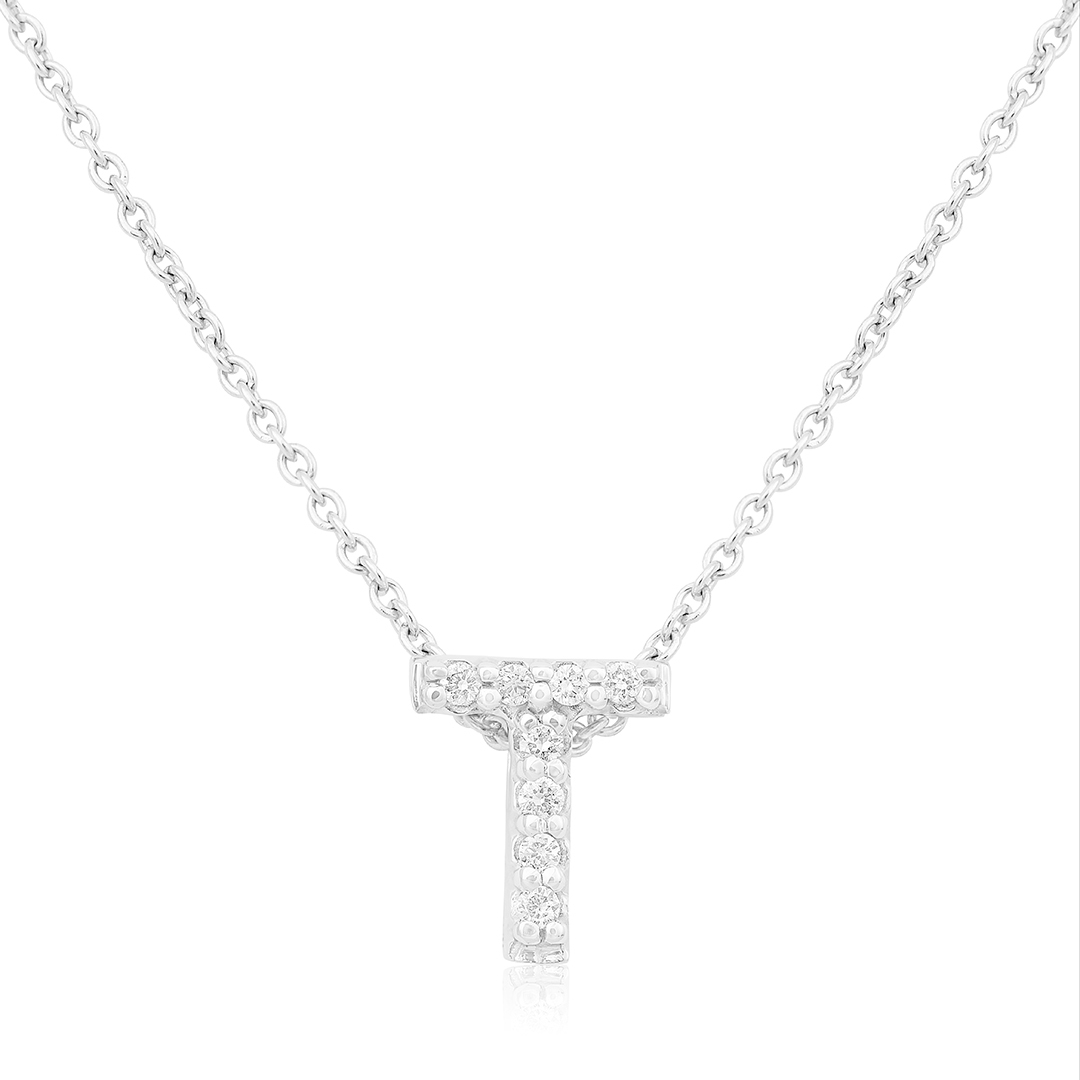 18K White Gold Love Letter Collection Diamond 