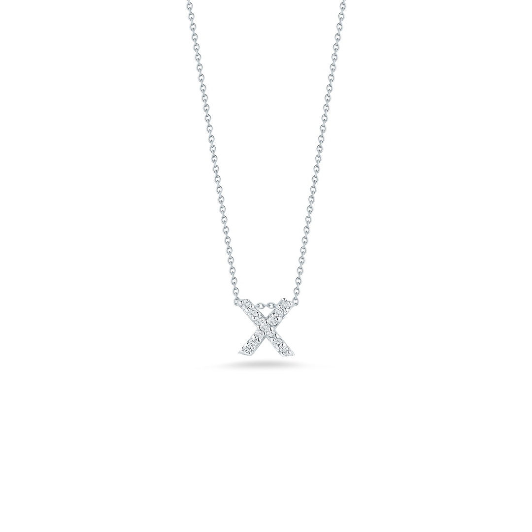 18K White Gold Love Letter Collection Diamond 