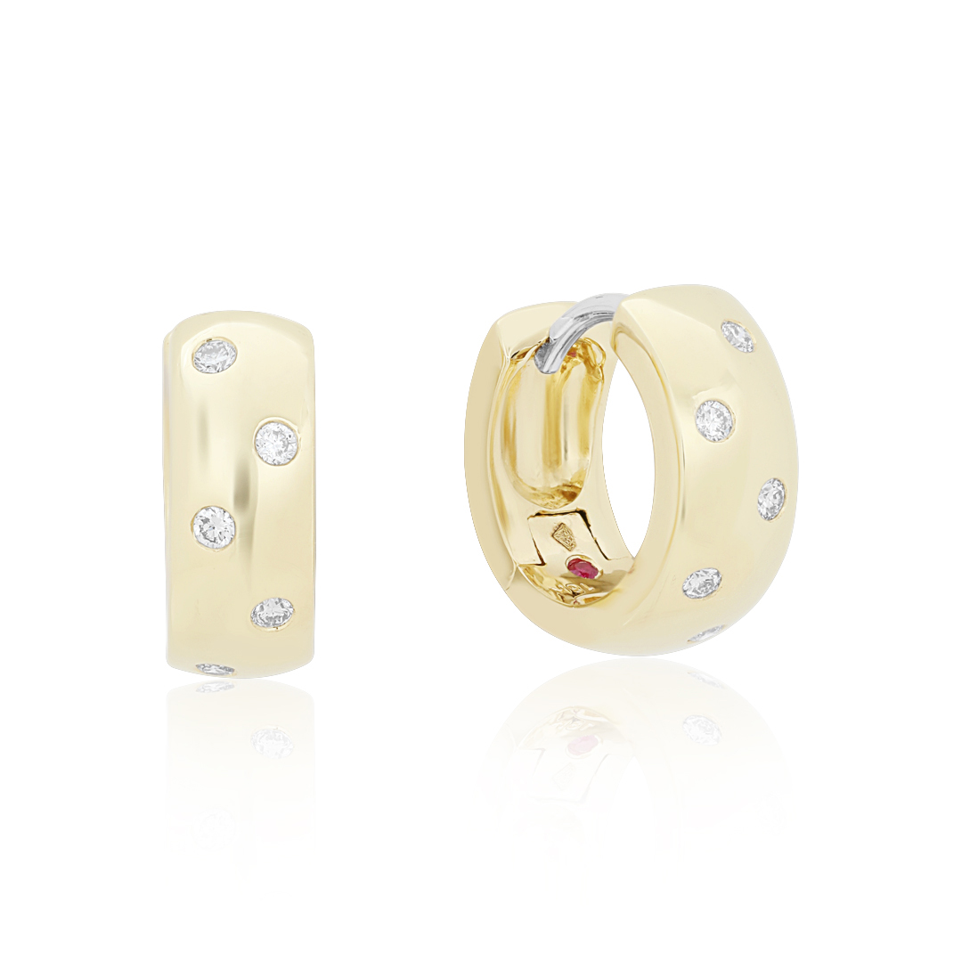 Roberto Coin 18K Yellow Gold Huggie Hoop Earrings