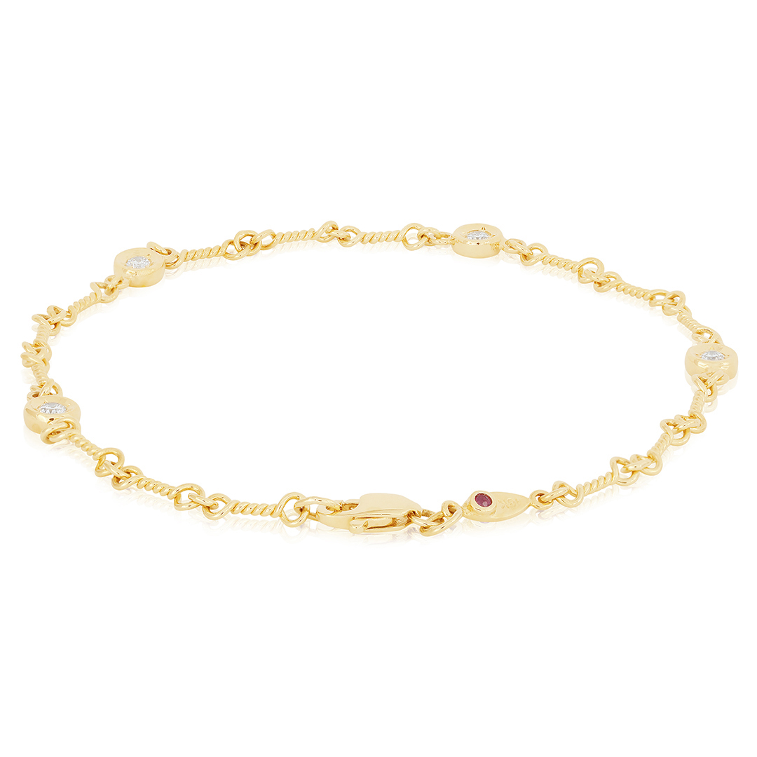 Roberto Coin Yellow Gold Chain Bracelet