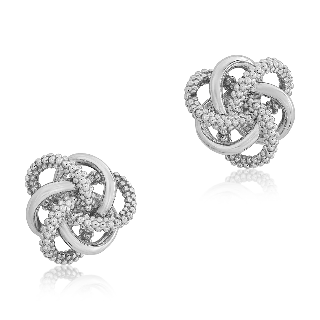Sterling Silver Knot Stud Earrings