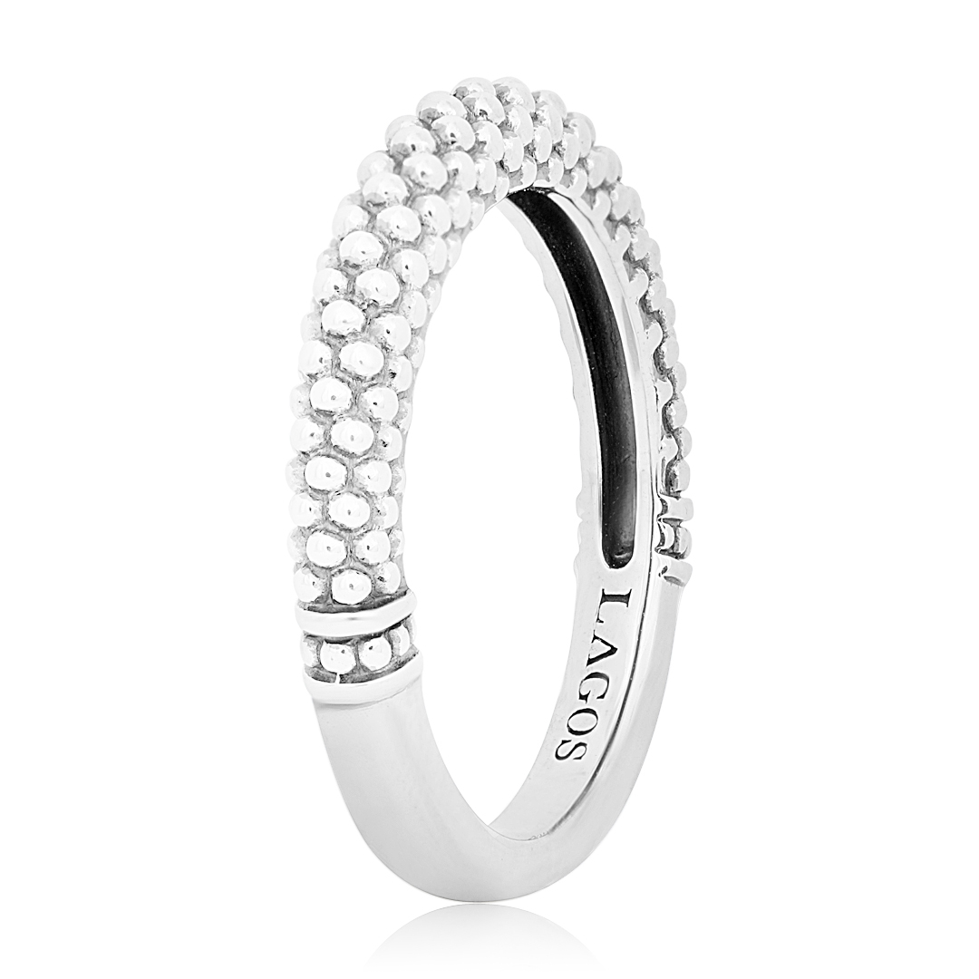 LAGOS Sterling Silver Stacking Collection Beaded Ring