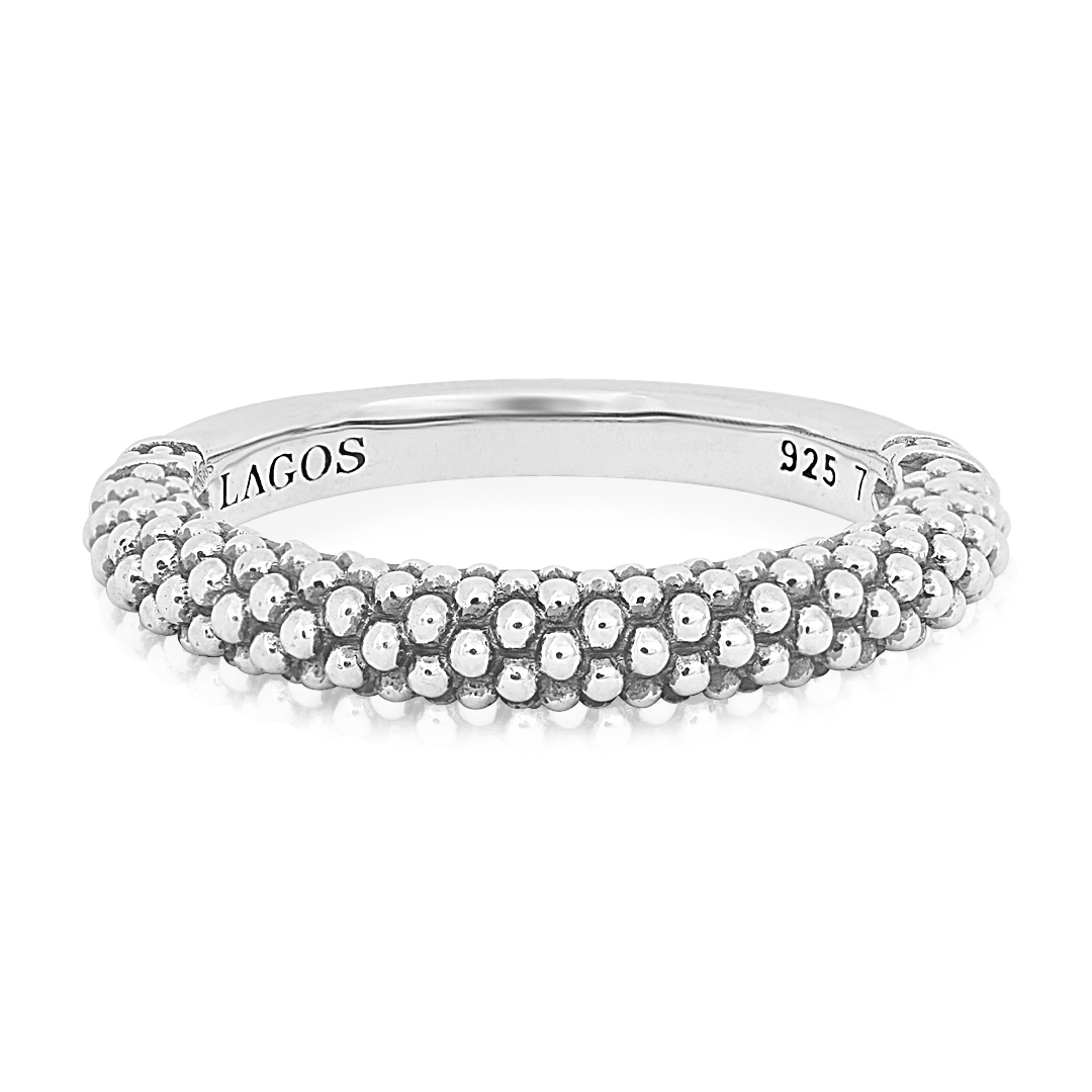 LAGOS Sterling Silver Stacking Collection Beaded Ring