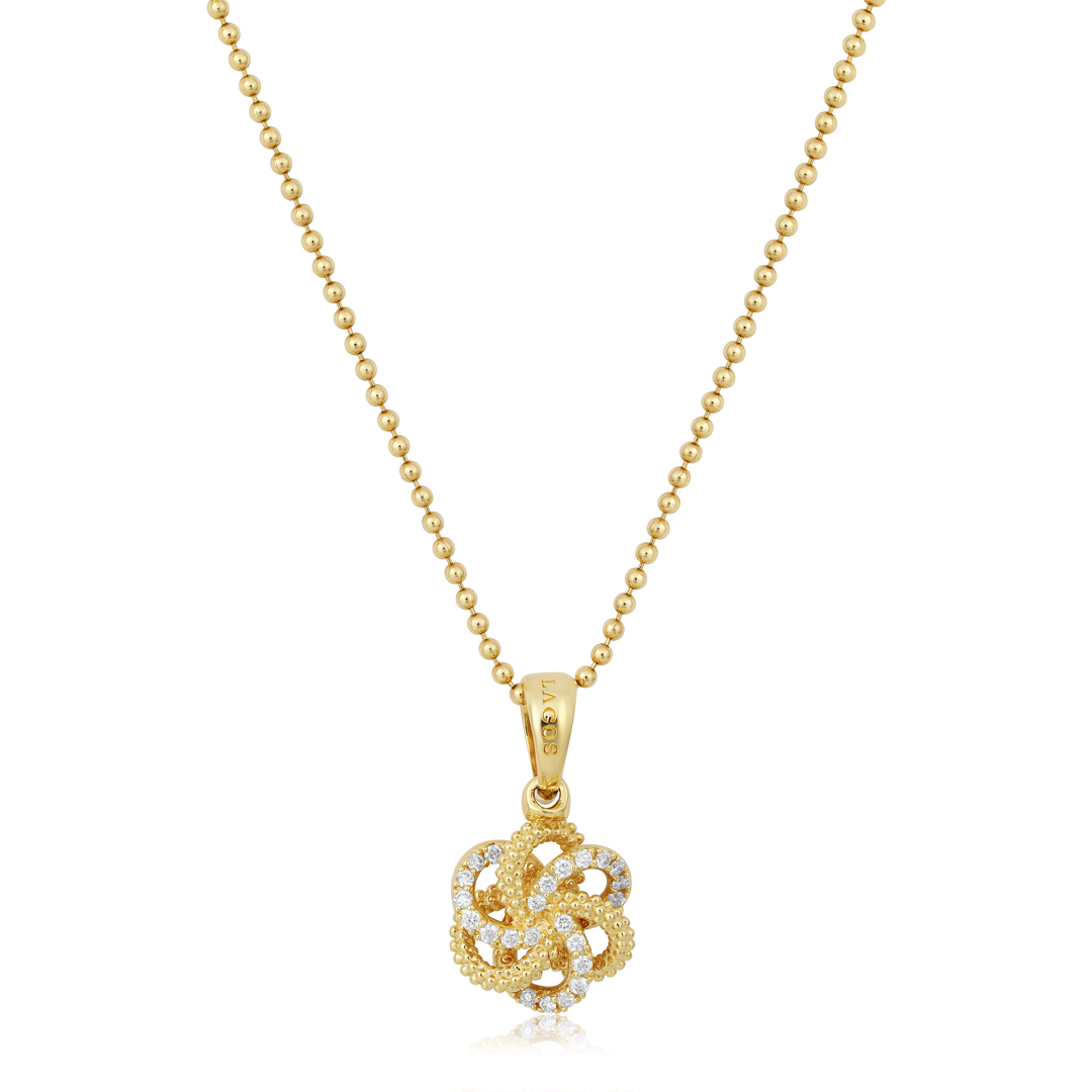 18K Yellow Gold and Diamond Necklace