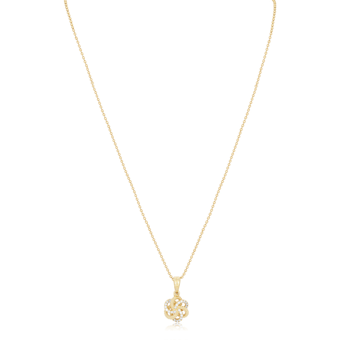 18K Yellow Gold and Diamond Necklace itemprop=
