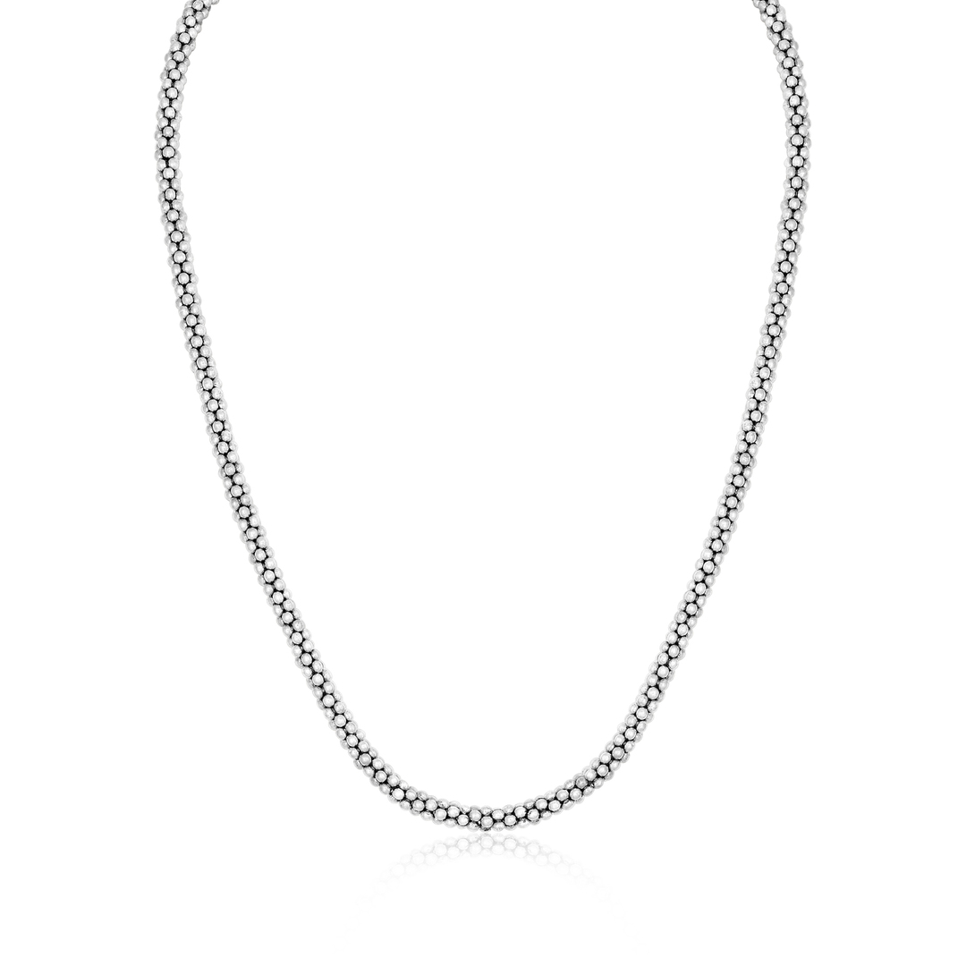 Sterling Silver Caviar Collection Necklace