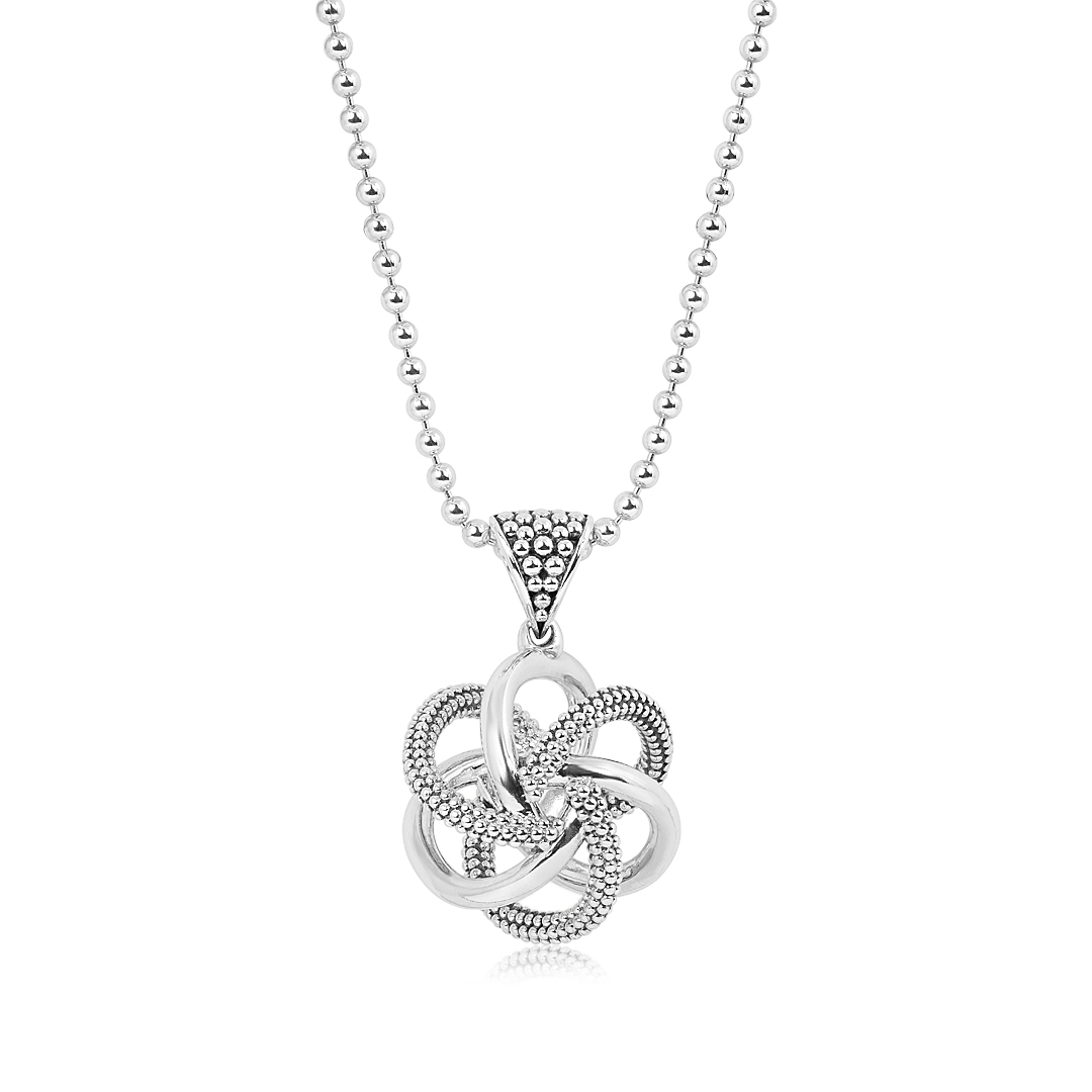 Sterling Silver Love Knot Collection Necklace